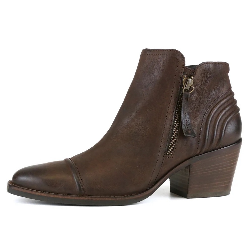 New Paul Green Diandra Brown Leather Ankle Boots - Size UK 3 / US 5